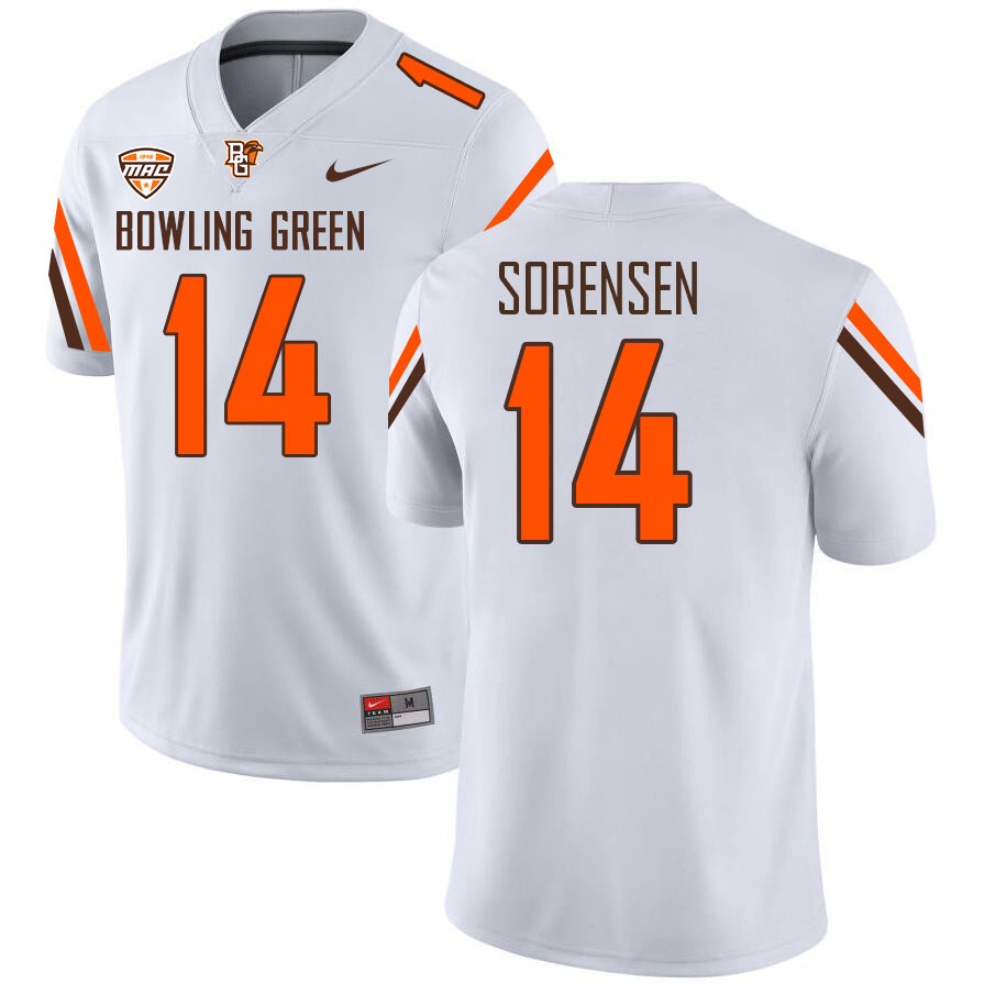 Bowling Green Falcons #14 Jonny Sorensen College Football Jerseys Stitched-White